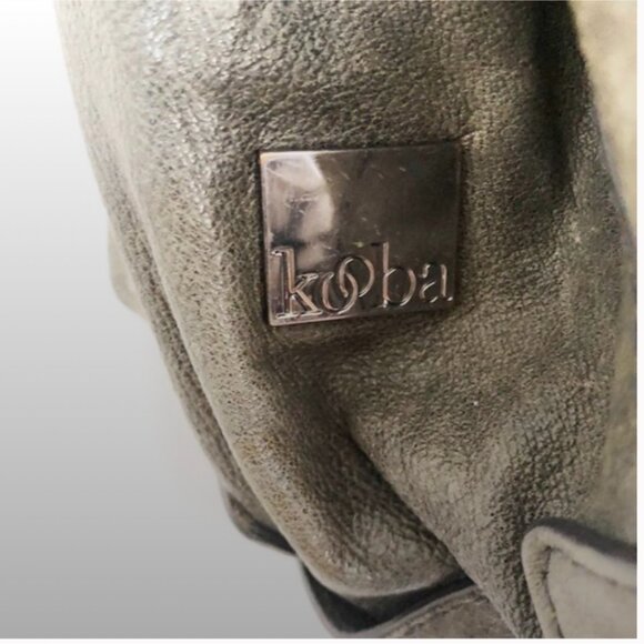 KOOBA Vintage Y-2k Large Greyish Leather Hobo Shoulder Bag - Picture 6 of 6